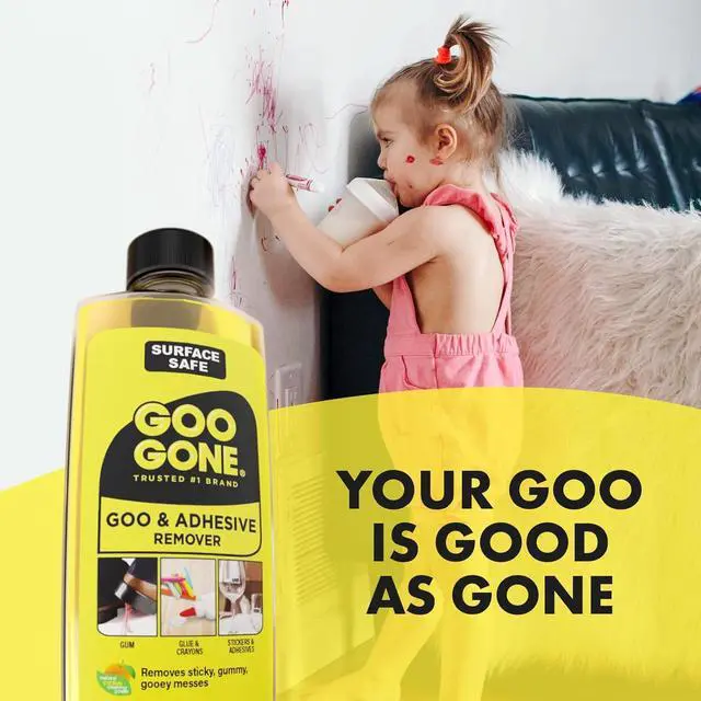 Alt view image 7 of 7 - Original Liquid - 8 Ounce - Surface Safe Adhesive Remover Safely Removes Stickers Labels Decals Residue Tape Chewing Gum Grease Tar Crayon Glue