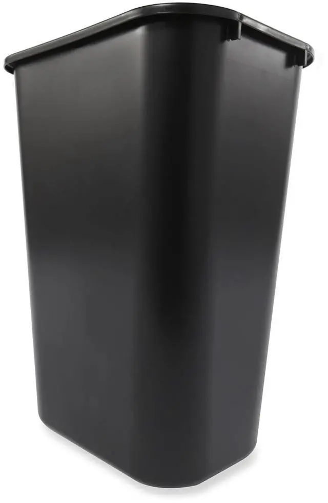 Alt view image 2 of 5 - Rubbermaid Commercial Wastebasket Trash Container 41QT/10.25 GAL Plastic Black Stackable Trash Can for Bedroom/Bathroom/Office Fits Under Desk/Sink/Cabinet