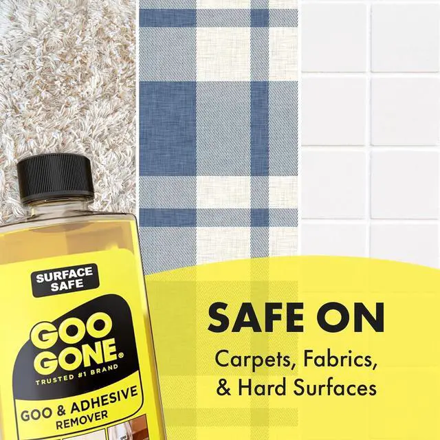 Alt view image 3 of 7 - Original Liquid - 8 Ounce - Surface Safe Adhesive Remover Safely Removes Stickers Labels Decals Residue Tape Chewing Gum Grease Tar Crayon Glue