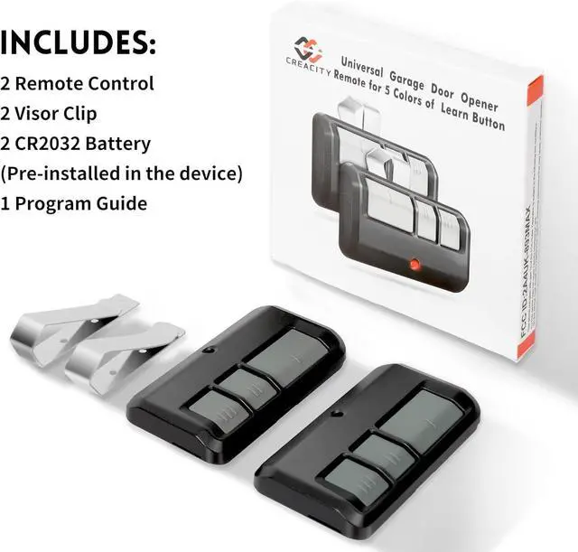 Alt view image 6 of 6 - 2 for Chamberlain LiftMaster Craftsman Garage Door Opener Remote 893LM 893Max 971LM Universal