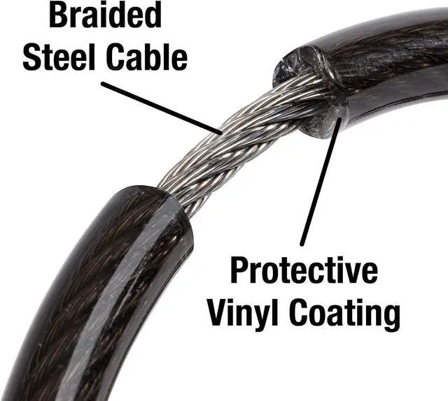 Alt view image 2 of 7 - Cable Lock Set Your Own Combination Bike Lock 6 ft. Long Black 8122D
