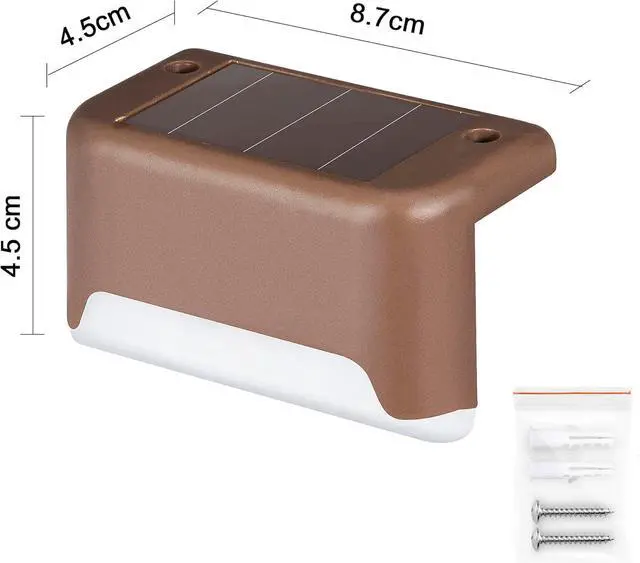 Alt view image 3 of 7 - Solar Deck Lights Outdoor 16 Pack Solar Step Lights Waterproof Led Solar lights for Outdoor Stairs Step  Fence Yard Patio and Pathway(Warm White)