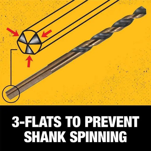 Alt view image 5 of 7 - Drill Bit Set 14-Piece 135 Degree Split Point For Plastic Wood and Metal (DWA1184)