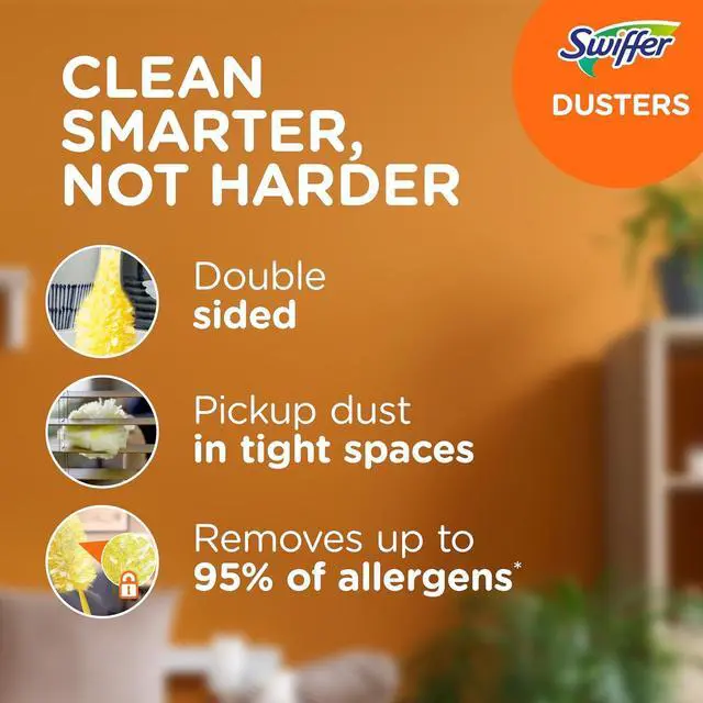 Alt view image 2 of 7 - Duster Heavy Duty Dusting Kit Cleaning Supplies 3 ft Extended Handle 1 Duster 12 Refills