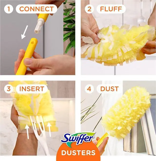 Alt view image 7 of 7 - Duster Heavy Duty Dusting Kit Cleaning Supplies 3 ft Extended Handle 1 Duster 12 Refills