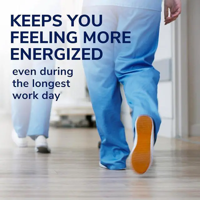 Alt view image 4 of 7 - Dr. Scholls Work All-Day Superior Comfort Insoles with Massaging Gel - Designed for Men & Women with Hard-Working Feet Eliminates Sore Muscles and Tired Legs Arch Support Inserts with Odor Control