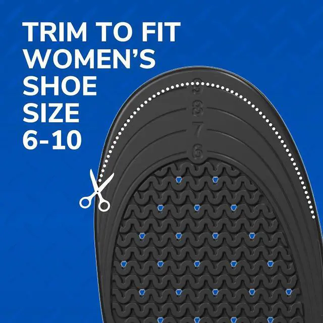 Alt view image 7 of 7 - Dr. Scholls Work All-Day Superior Comfort Insoles with Massaging Gel - Designed for Men & Women with Hard-Working Feet Eliminates Sore Muscles and Tired Legs Arch Support Inserts with Odor Control