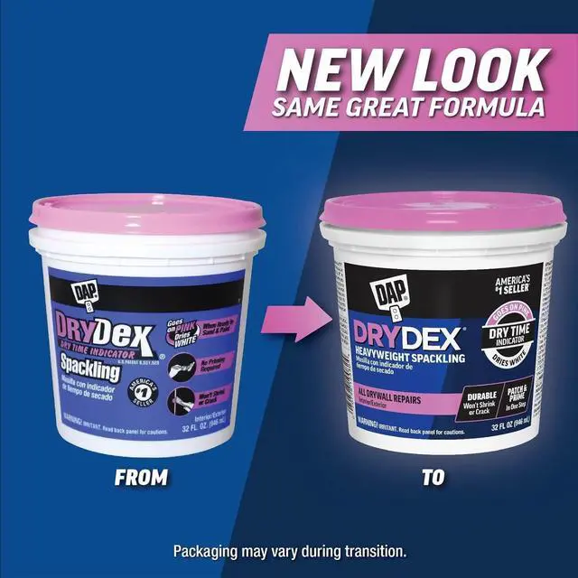 Alt view image 7 of 7 - 1 qt Dap 12330 DryDex Interior/Exterior Spackling White