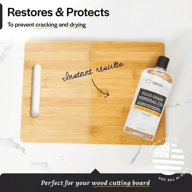 Alt view image 2 of 7 - Mineral Oil - 8 oz Food Grade Conditioner for Wood Cutting Board Countertop & Butcher Block Lubricant for Knife or Meat Grinder - Safe USP Finish on Marble Soapstone