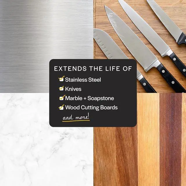 Alt view image 4 of 7 - Mineral Oil - 8 oz Food Grade Conditioner for Wood Cutting Board Countertop & Butcher Block Lubricant for Knife or Meat Grinder - Safe USP Finish on Marble Soapstone