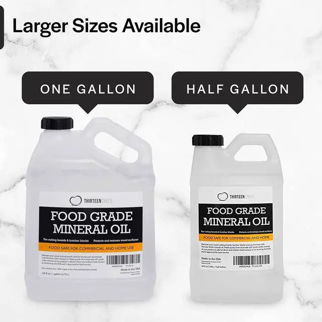 Alt view image 7 of 7 - Mineral Oil - 8 oz Food Grade Conditioner for Wood Cutting Board Countertop & Butcher Block Lubricant for Knife or Meat Grinder - Safe USP Finish on Marble Soapstone