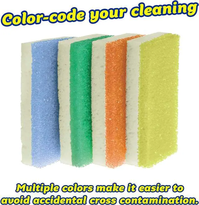 Alt view image 3 of 7 - Sponge Daddy - Scratch-Free Multipurpose Dish Sponge - BPA Free & Made with Polymer Foam - Stain & Odor Resistant Kitchen Sponge (4 Count)