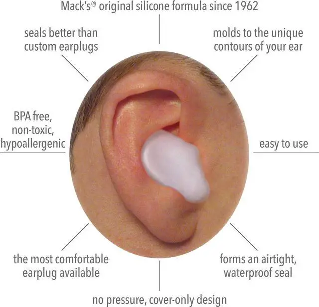 Alt view image 2 of 7 - Macks Pillow Soft Silicone Earplugs 12 Pair C The Original Moldable Silicone Putty Ear Plugs for Sleeping Snoring Swimming Travel Concerts and Studying | Made in USA