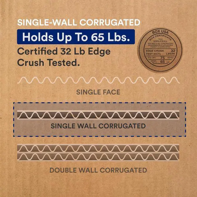 Alt view image 4 of 6 - Moving Boxes Medium 18L x 14W x 12H 10-Pack | Corrugated Cardboard Box for Shipping Mailing Packing Packaging and Storage 18x14x12