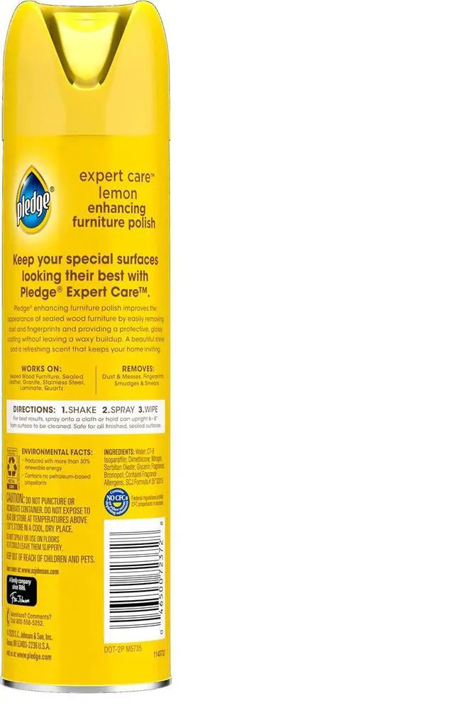 Alt view image 2 of 7 - Enhancing Polish Furniture & Wood Spray Lemon Scent 9.7oz