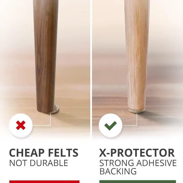 Alt view image 3 of 6 - Felt Furniture Pads X-PROTECTOR 133 PCS Premium Furniture Pads - Felt Pads Furniture Feet Best Wood Floor Protectors - Protect Your Hardwood & Laminate Flooring! Brown and Beige