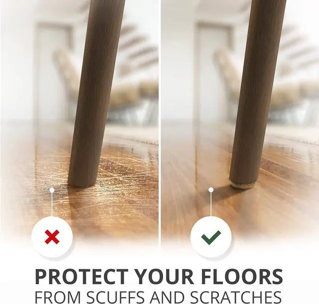 Alt view image 4 of 6 - Felt Furniture Pads X-PROTECTOR 133 PCS Premium Furniture Pads - Felt Pads Furniture Feet Best Wood Floor Protectors - Protect Your Hardwood & Laminate Flooring! Brown and Beige