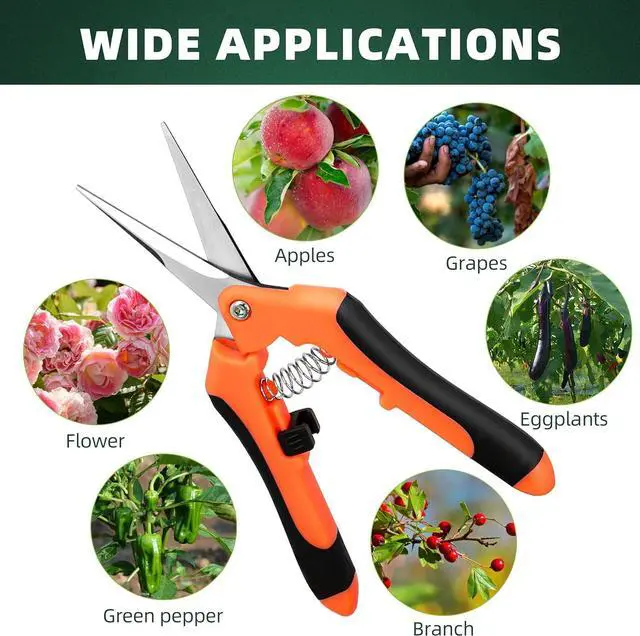 Alt view image 7 of 7 - 3-Pack Stainless Steel Pruning Shears Pruning Snips and Clippers for Gardening