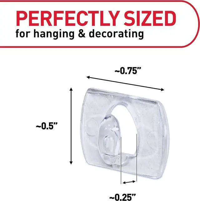 Alt view image 2 of 7 - Indoor Mini Light Clips Damage Free Hanging Christmas Light Clips Mini Wall Clips for Hanging Indoor Christmas Decorations Lights and Cables 45 Clear Clips and 54 Strips