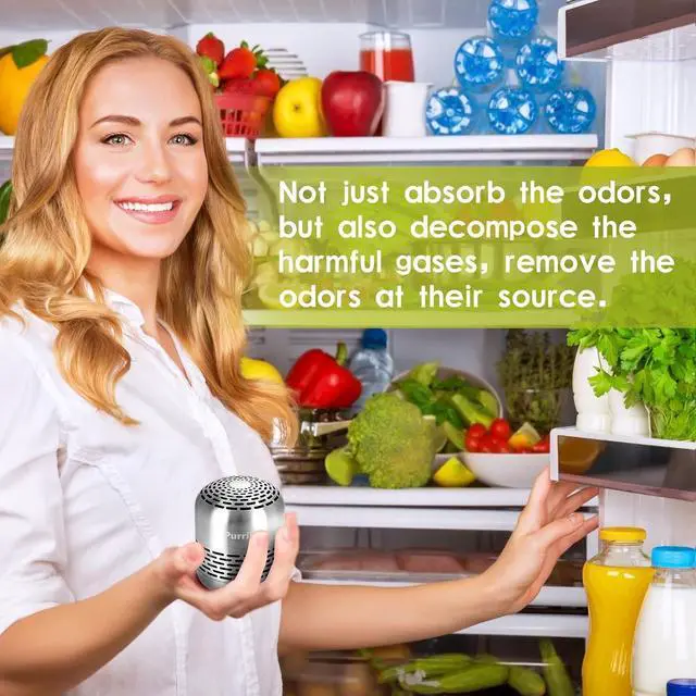 Alt view image 2 of 7 - Refrigerator Deodorizer Lasts for 10 Years Refrigerator Odor Eliminator Fridge Deodorizer More Effective Than Baking Soda Bamboo Air Purifying Bags
