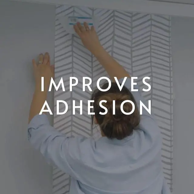 Alt view image 4 of 6 - s E-Z Hang Peel & Stick Wallpaper Helper + Pre-Pasted Activator Clear Non-Staining 32 Fluid Ounces
