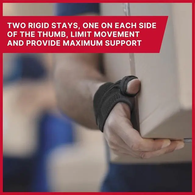 Alt view image 7 of 7 - Sports Medicine Adjust-to-Fit Thumb Stabilizer Spica Splint Thumb Pain Relief Brace for Men and Women Ideal for De Quervains Tenosynovitis Arthritis Sprains Fits Right or Left