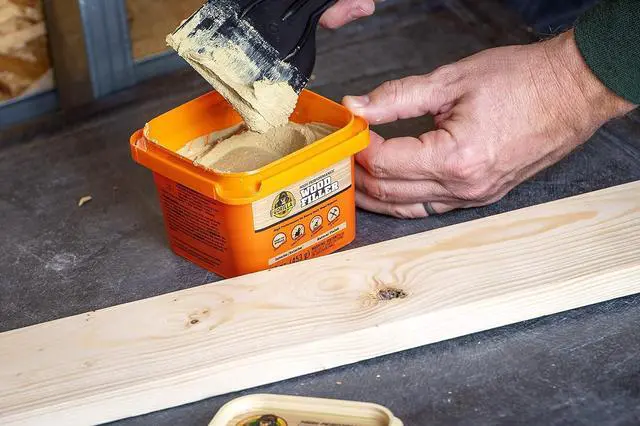 Alt view image 3 of 7 - All Purpose Wood Filler Natural Finish 16 Ounce Tub (Pack of 1) - Water Resistant for Indoor or Outdoor Projects and Repairs