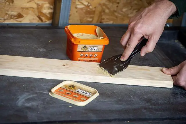 Alt view image 4 of 7 - All Purpose Wood Filler Natural Finish 16 Ounce Tub (Pack of 1) - Water Resistant for Indoor or Outdoor Projects and Repairs