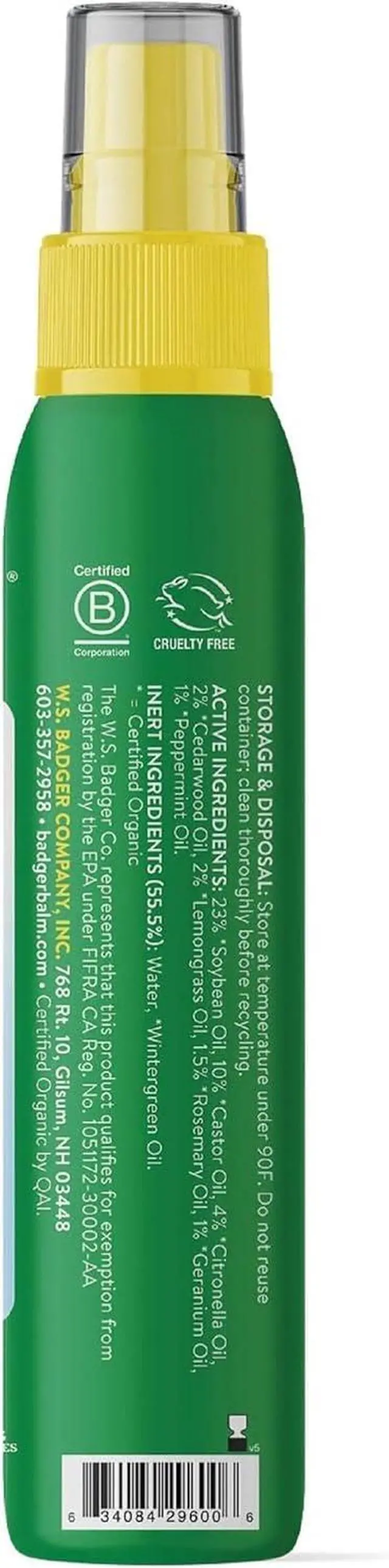 Alt view image 2 of 6 - Bug Spray Family Friendly All Natural Mosquito Repellent w/Organic Essential Oils Great Smelling Citronella Spray Effective for 3 Hours Deet-Free Vegan Plant Based Insect Repellent 4 fl oz