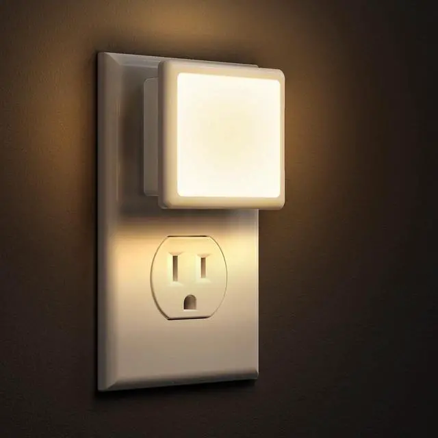 Main image of Night Lights Plug into Wall 2-Pack 0.3W Plug in Night Light Dusk to Dawn 3000K Soft White Bright Nightlight Auto-On/Off for Adults Kids Room Bedroom Bathroom Hallway Kitchen Non-Dim
