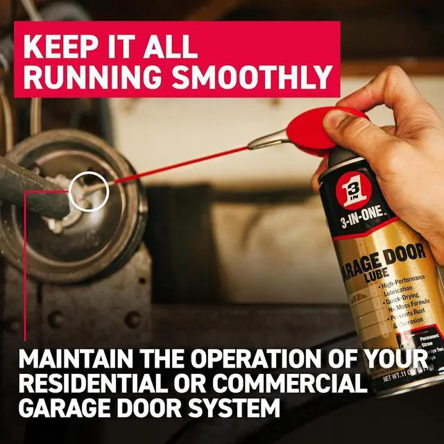 Alt view image 4 of 7 - Garage Door Lubricant with SMART STRAW SPRAYS 2 WAYS 11 OZ