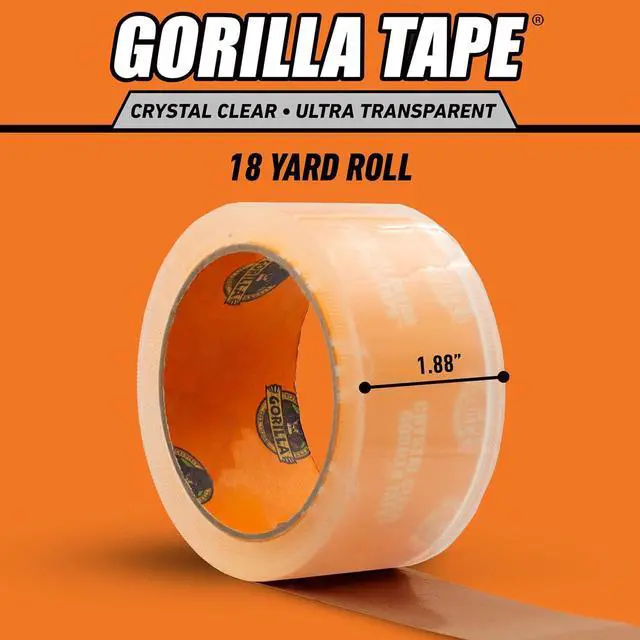 Alt view image 6 of 7 - Crystal Clear Tape 1.88 x 18 yd (Pack of 1) - Weather Resistant for Indoor or Outdoor Projects and Repairs
