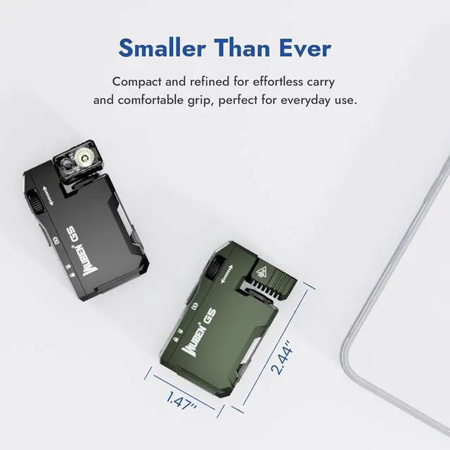 Alt view image 3 of 7 - G5 Rechargeable EDC Flashlight Powerful RGB Flashights 400 Lumens Portable Flat Mini Flashlights IP68 Waterproof Multi-Mode Magnetic Small Keychain Flashlight for Camping Emergency (Green)