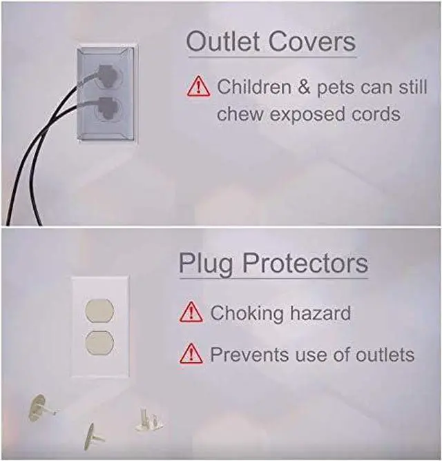 Alt view image 6 of 7 - Sleek Socket No Shock Child Protector Outlet & Plug Concealer with Protective Cord Clips 8-Foot Flat Extension Cord with Multiple Outlets Baby Proofing Outlet Cover No Access To Dangerous Cords