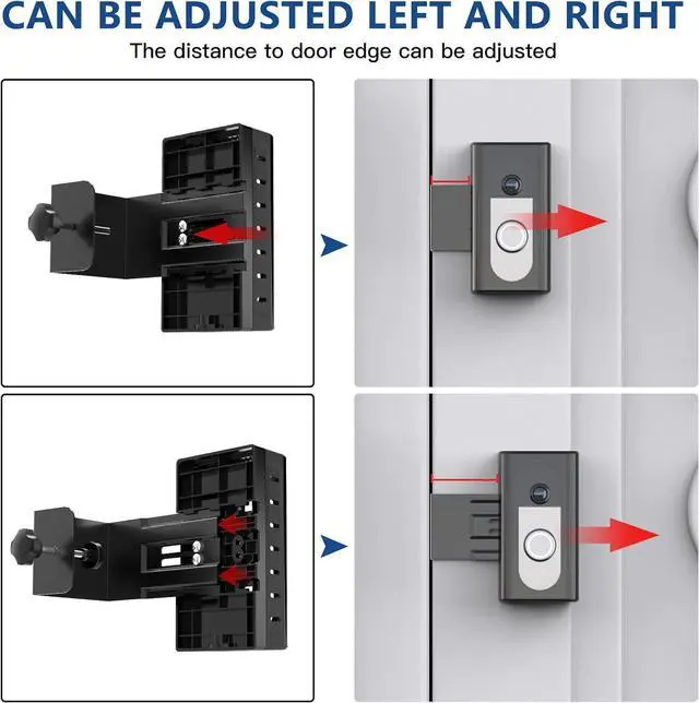 Alt view image 5 of 7 - Anti-Theft Video Doorbell Mount Compatible with Ring/Blink Wireless Video Doorbell Adjustable Mounting Bracket Accessories for Houses Apartments Businesses Not for Security Door