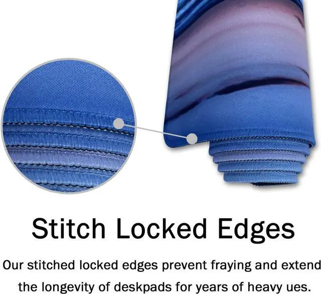 Alt view image 7 of 7 - SSOIU Extended Mouse Pad, XXL Gaming Mouse Pads, Large Big Mousepad Laptop Computer Keyboard Mat Desk Pad with Non-Slip Base Stitched Edge for Gaming Office, 35.5 x 15.7 inch, Funny Cat