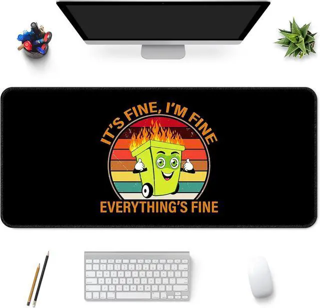 Main image of Desk Mat,Large Mouse Pad 35''×15.6'' XXL Extended Gaming Mouse Pad Mat with Non-Slip Base Stitched Eges Mousepad for Computer,Office,Keyboard and Laptop - Black Fire