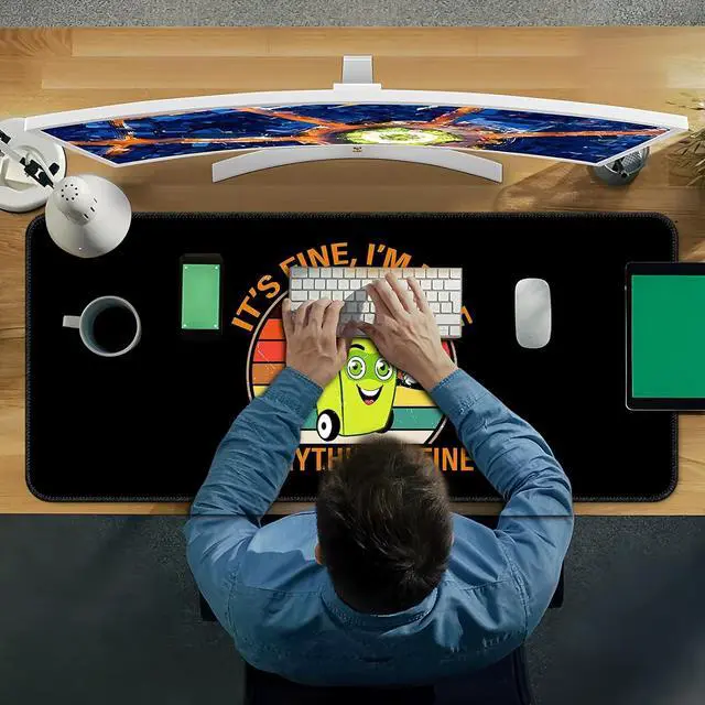 Alt view image 5 of 7 - Desk Mat,Large Mouse Pad 35''×15.6'' XXL Extended Gaming Mouse Pad Mat with Non-Slip Base Stitched Eges Mousepad for Computer,Office,Keyboard and Laptop - Black Fire