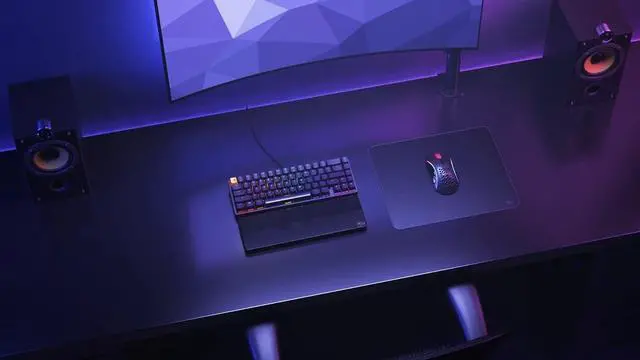 Alt view image 6 of 7 - Large Gaming Mouse Mat/Pad - Stealth Edition - Stitched Edges Black Cloth Mousepad | 11x13 (G-L-Stealth)