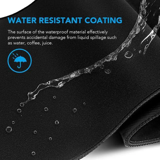 Alt view image 4 of 7 - Large Mouse Pad Desk Mat with Non-Slip Rubber Base Waterproof Gaming Mousepad with Stitched Edges XXL Computer Long Keyboard Mouse Mat for Gamer Office & Home 31.5 x 15.7 Black