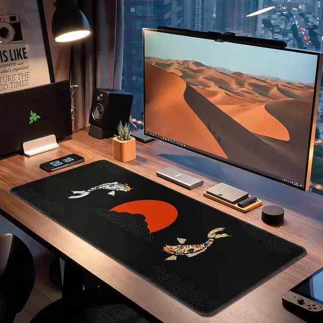 Alt view image 3 of 7 - Mouse Pad Gaming Large Desk Pad (31.5 x 11.8 x0.12 inch) Washable Keyboard Pad Laptop Desk Mat Japanese Mouse Pad with Anti-Slip Rubber Base Extended Mouse Pad for Office & Home.