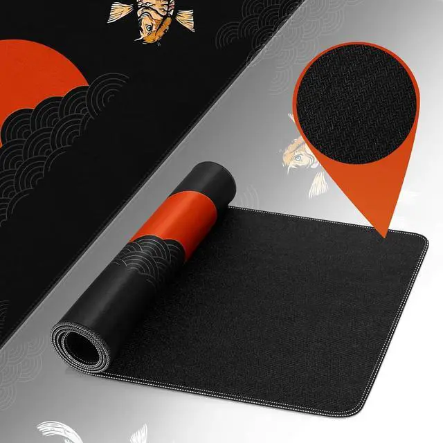 Alt view image 6 of 7 - Mouse Pad Gaming Large Desk Pad (31.5 x 11.8 x0.12 inch) Washable Keyboard Pad Laptop Desk Mat Japanese Mouse Pad with Anti-Slip Rubber Base Extended Mouse Pad for Office & Home.