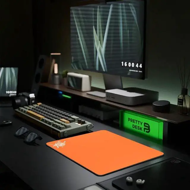 Alt view image 6 of 7 - YUGMCOCE Large Gaming Mouse Pad Water Resist Non-Slip Mousepad Rubber Desk Mouse Pad with Stitched Edges Computer Keyboard Mouse Mat for Gaming Office & Home 18.8 * 15.7in (Orange)