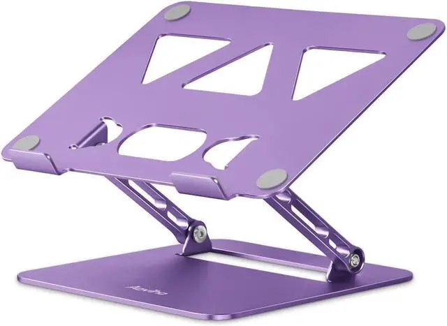 Main image of Adjustable Laptop Stand for Desk Portable Laptop Stand Holder and Riser Foldable Aluminum Notebook Computer Stands for MacBook Air Pro HP    Chromebook 10-15.6 inch Purple