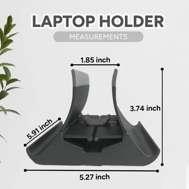 Alt view image 5 of 7 - Vertical Laptop Stand - Automatic Adjustable Multi-Device Organizer With Non-Slip Silicone Pad - Ideal Home & Office Stand for Men & Women - Desk Dock