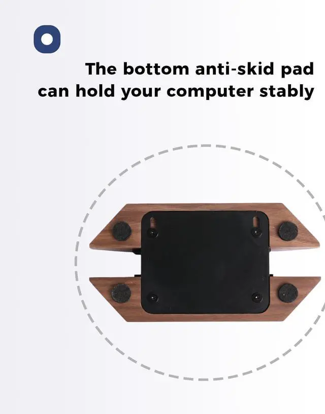 Alt view image 3 of 7 - Adjustable Vertical Laptop Stand MacBook Holder Wood Wooden Laptop Stand Vertical Laptop Holder for Desk Width Adjustable Dock Fits All MacBook/Surface Pro