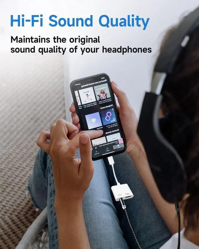 Alt view image 7 of 7 - USB C to 3.5mm Headphone and Charger Adapter 2-Pack Type C to Aux Jack Dongle Cable Cord with PD Fast Charging for iPhone 15/16 Pro/Max/Plus iPad  Galaxy S22/S23/S24 Ultra Note 20