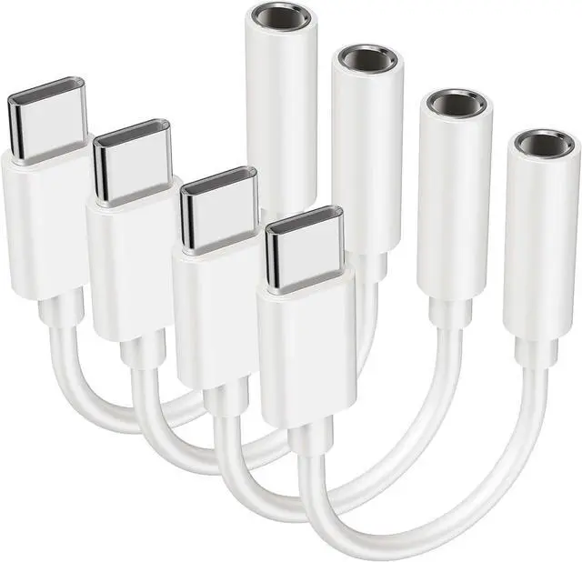 Main image of 4PCS Type USB C to 3.5mm Female Headphone Jack Adapter USB Type C to Aux Audio Dongle Cable Cord Compatible with  S20/S20+/S20 Ultra Pixel 4/+ 4XL and More USB C Devices