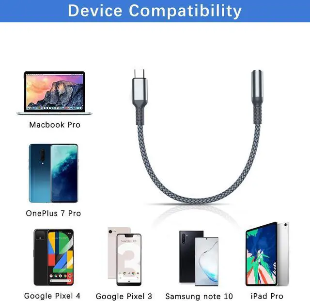 Alt view image 5 of 7 - iPhone 17 16 16e Headphone Aux Adapter USB C to 3.5mm Audio Converter Type C to 1/8 Inch Jack for  15 Pro Max Plus  Galaxy S25 S24 S23 iPad 10 10th Air 4th 5th Mini 6th 7 7th Gen