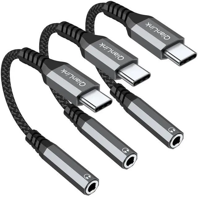 Main image of USB Type C to 3.5mm Female Headphone Jack Adapter (3-Pack) USB C to Aux Audio Dongle Cable Cord for iPhone 16 15 Pro Max Plus  Galaxy S24 S23+ S22 S21 S20 Ultra Note 20 Pixel XL iPad Pro